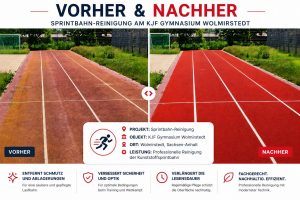 Sprintbahn Reinigung KJF Gymnasium Sachsen Anhalt
