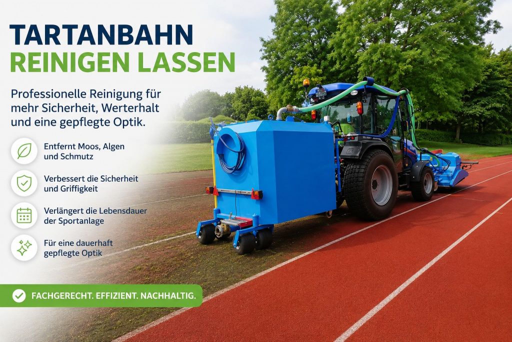 Tartanbahn reinigen lassen